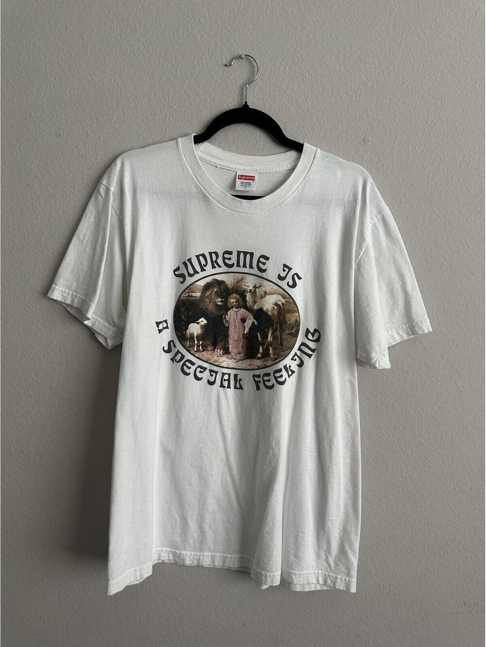 Supreme Special Feeling White Graphic T-Shirt Size Large